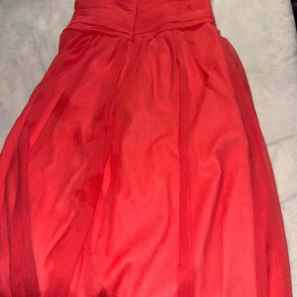 Love Lane Coral Strapless Maxi Gown Dress